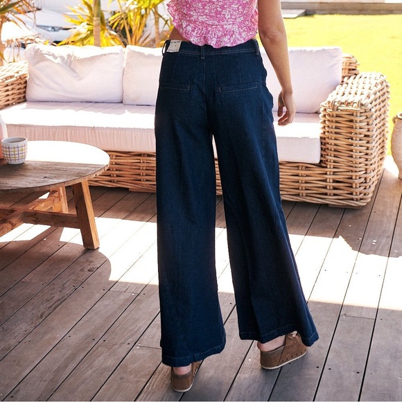 Free People Equinox Denim Wide
Leg Trouser Jeans Ritual Blue - Picture 2 of 9